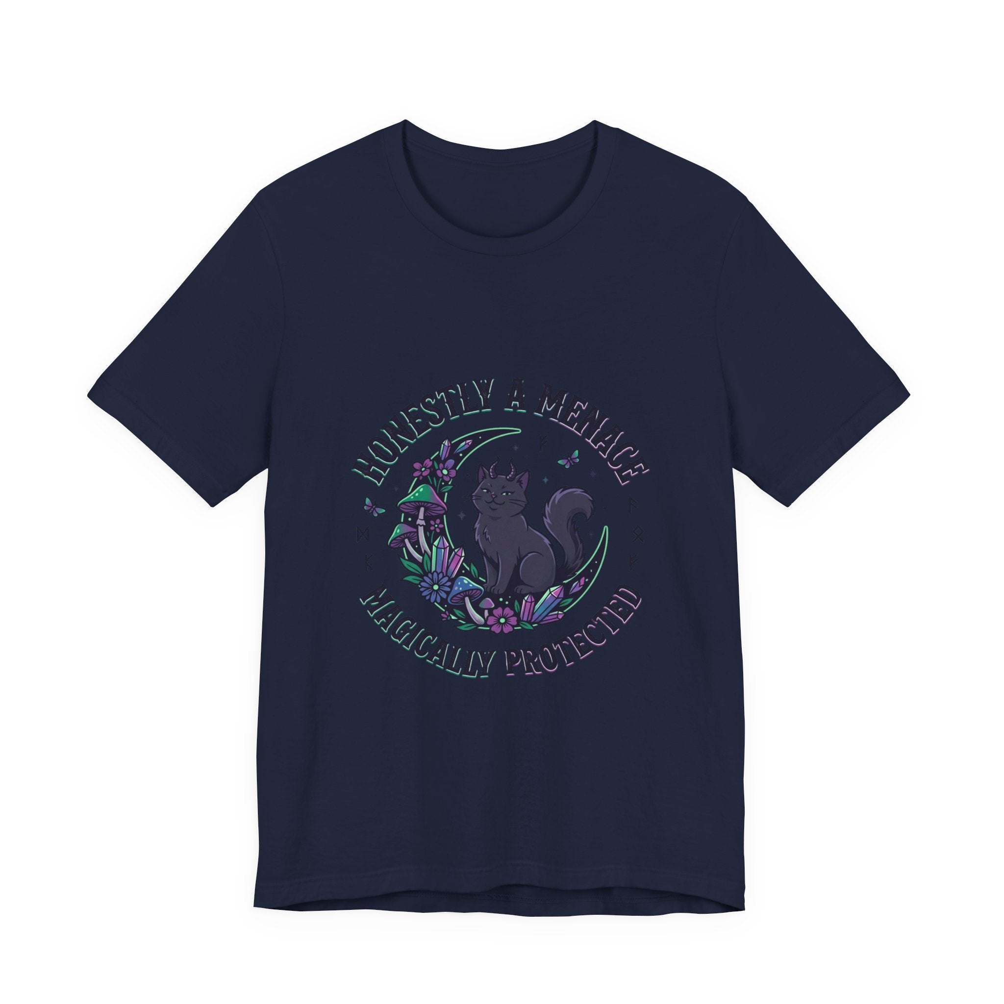 Honestly a Menace Cat Tee | Witchy goblincore, crystals, celestial cottagecore-adjacent
