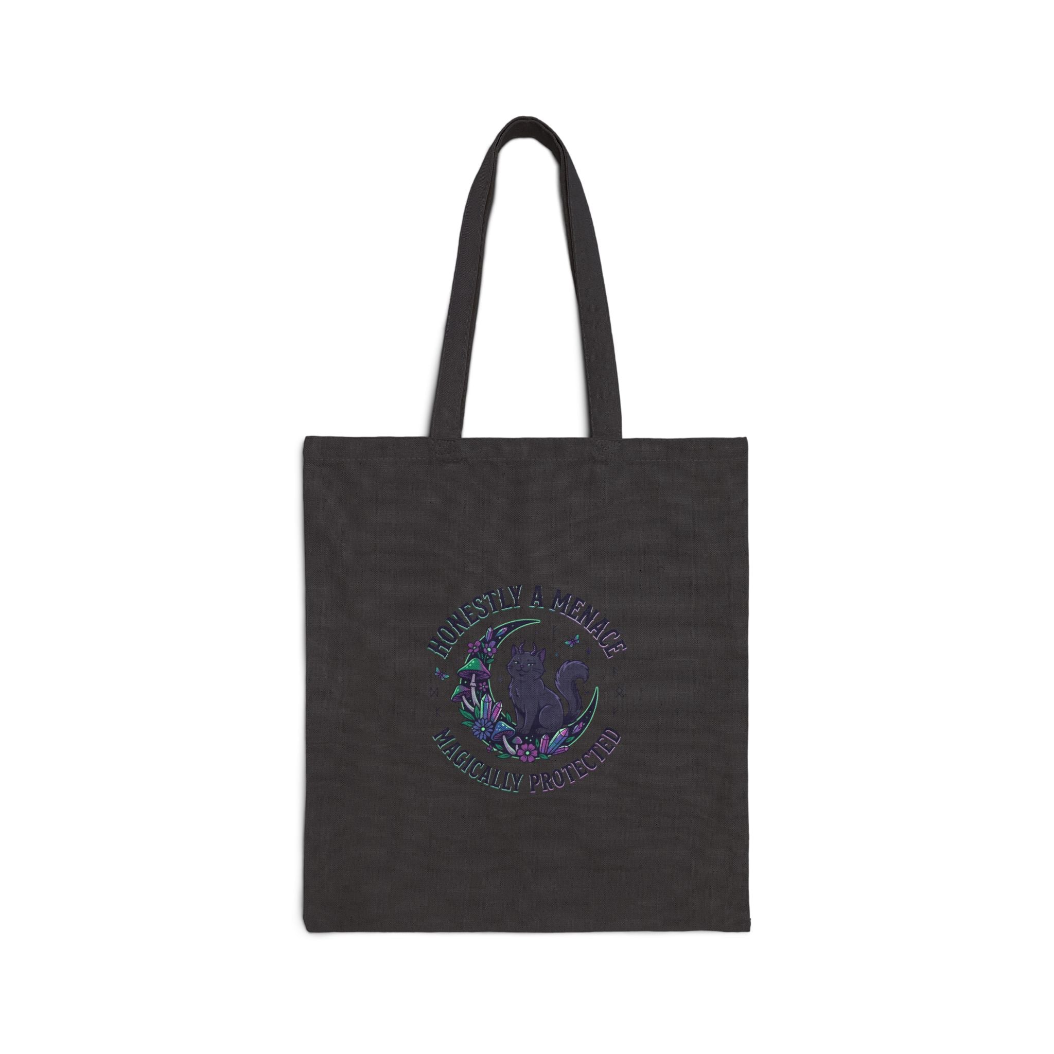 Honestly a Menace Tote, witchy goblincore canvas bag | chaos energy, familiar vibes