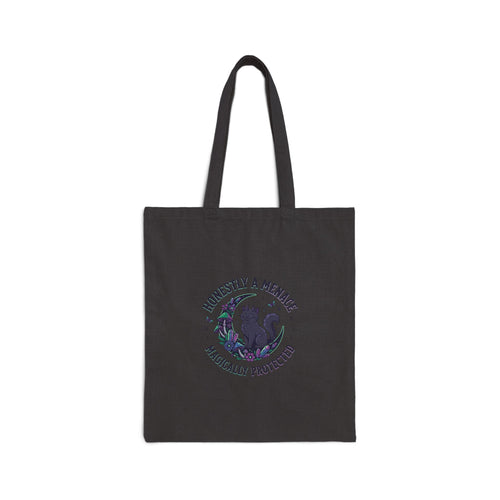 Honestly a Menace Tote, witchy goblincore canvas bag | chaos energy, familiar vibes