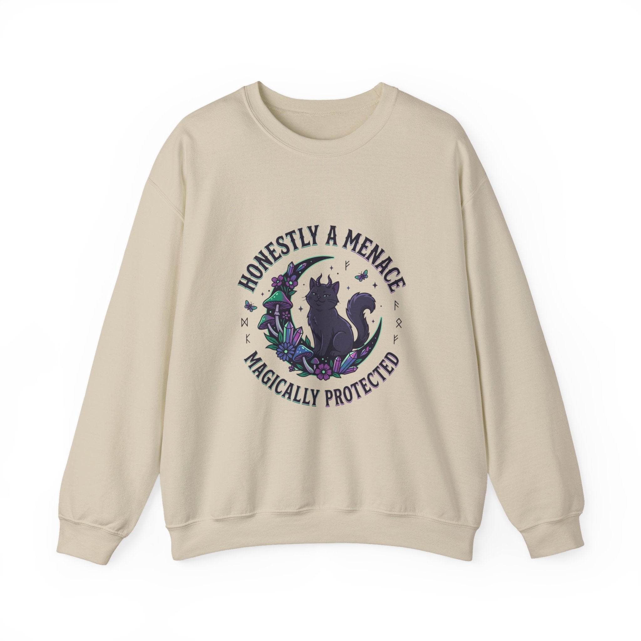 Honestly a Menace sweatshirt | witchy goblincore, celestial crystals, familiar vibes