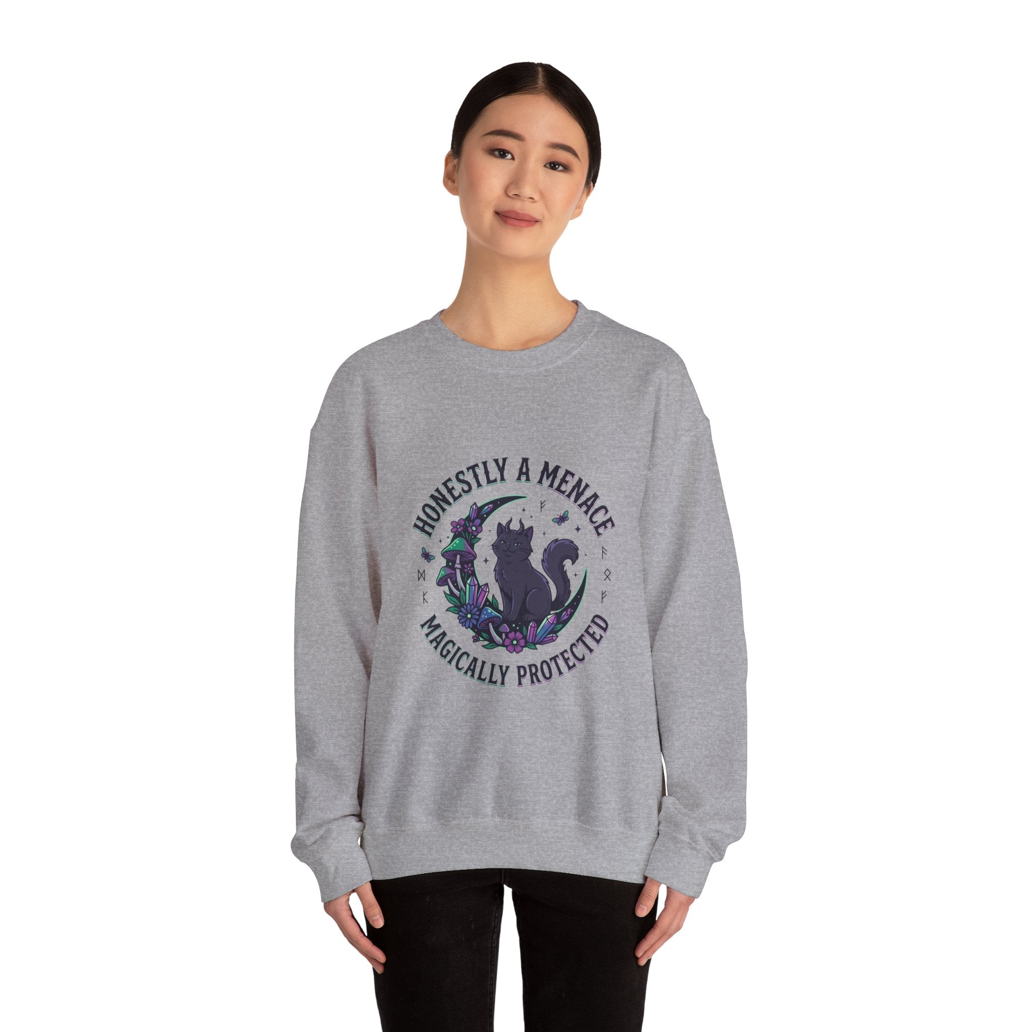 Honestly a Menace sweatshirt | witchy goblincore, celestial crystals, familiar vibes