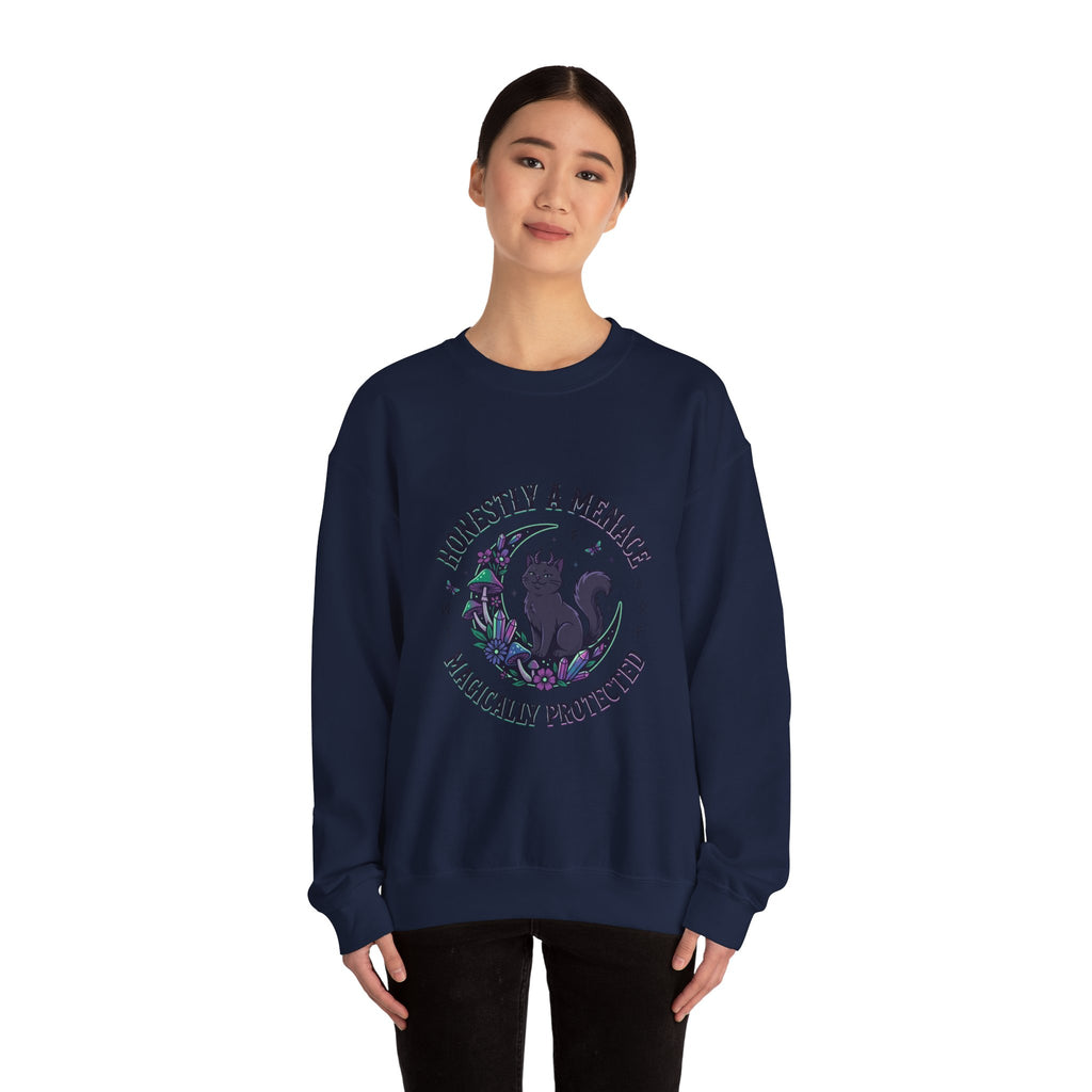 Honestly a Menace sweatshirt | witchy goblincore, celestial crystals, familiar vibes
