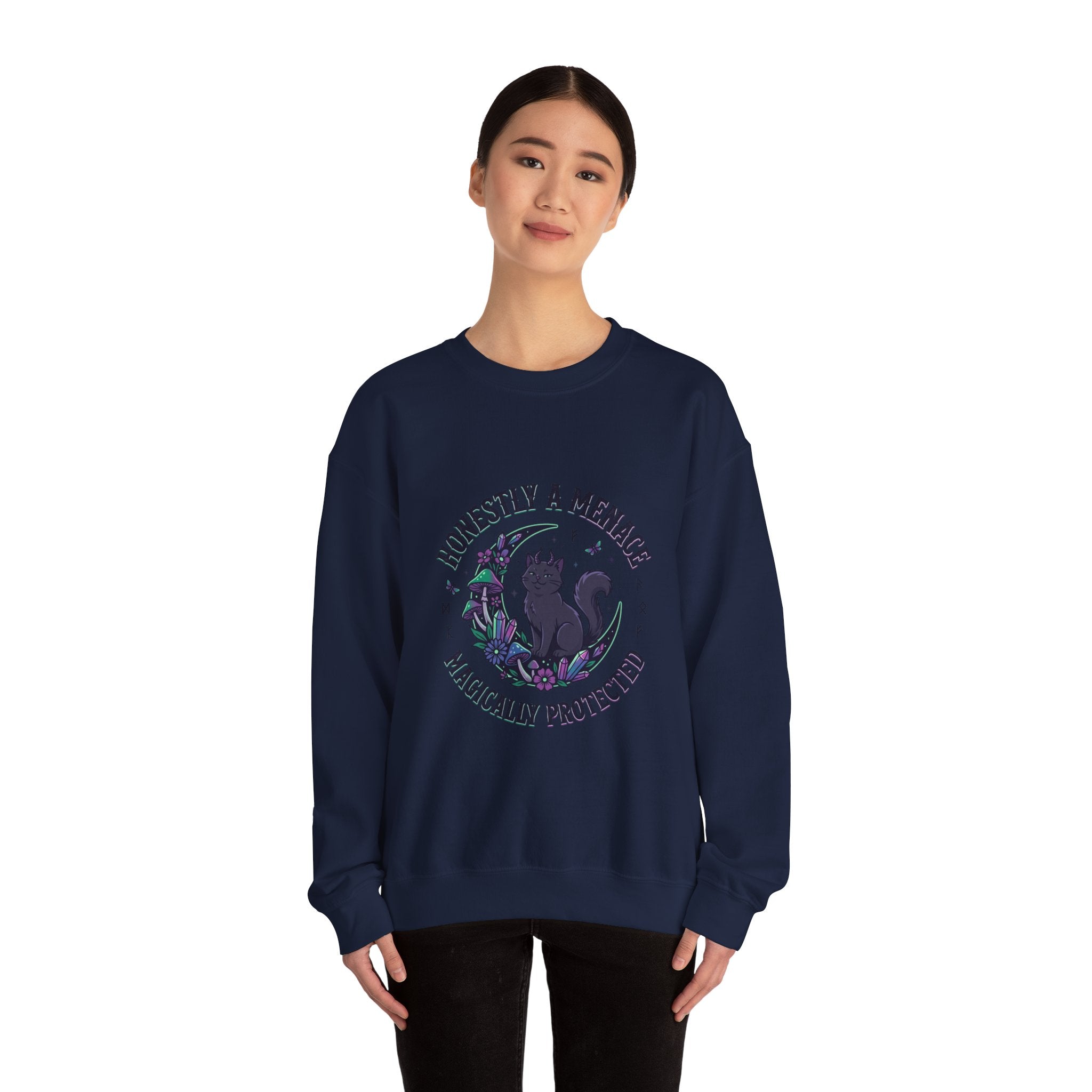 Honestly a Menace sweatshirt | witchy goblincore, celestial crystals, familiar vibes