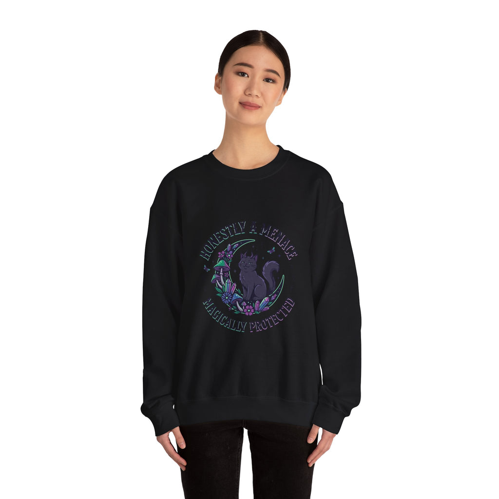Honestly a Menace sweatshirt | witchy goblincore, celestial crystals, familiar vibes
