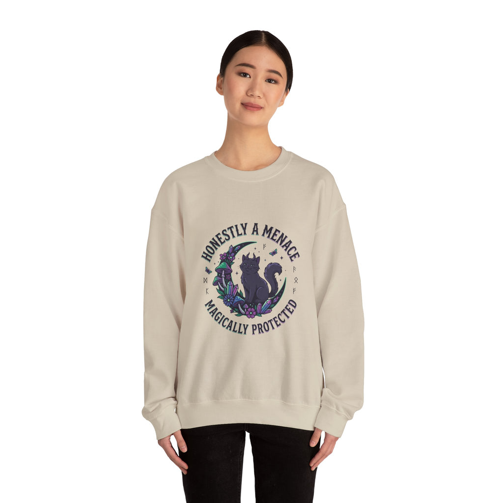 Honestly a Menace sweatshirt | witchy goblincore, celestial crystals, familiar vibes